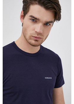 Versace T-shirt (2-pack) męski kolor granatowy gładki AU04023 ze sklepu PRM w kategorii T-shirty męskie - zdjęcie 166194930