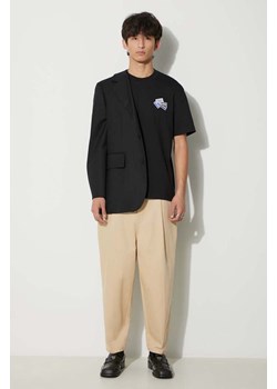 Lacoste t-shirt bawełniany męski kolor czarny z aplikacją ze sklepu PRM w kategorii T-shirty męskie - zdjęcie 166195013