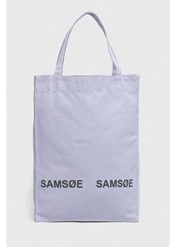 Samsoe Samsoe torebka Luca kolor fioletowy UNI214000 ze sklepu PRM w kategorii Torby materiałowe - zdjęcie 166195061