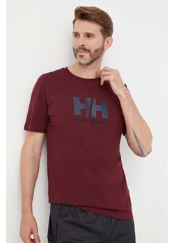 Helly Hansen t-shirt HH LOGO T-SHIRT męski kolor bordowy z aplikacją 33979 ze sklepu PRM w kategorii T-shirty męskie - zdjęcie 166195191