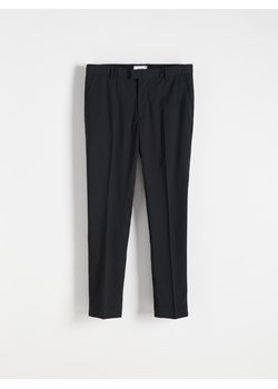 Reserved - Spodnie garniturowe w prążek - czarny ze sklepu Reserved w kategorii Spodnie męskie - zdjęcie 166196854