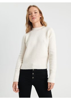 Sinsay - Sweter z ozdobną aplikacją - kremowy ze sklepu Sinsay w kategorii Swetry damskie - zdjęcie 166197700