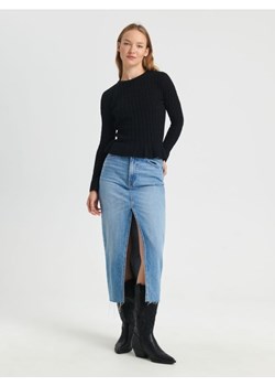 Sinsay - Sweter w prążki - czarny ze sklepu Sinsay w kategorii Swetry damskie - zdjęcie 166197701