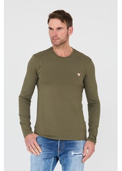 GUESS Zielony longsleeve, Wybierz rozmiar S ze sklepu outfit.pl w kategorii T-shirty męskie - zdjęcie 166199513