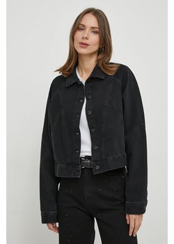 Pepe Jeans kurtka jeansowa damska kolor czarny przejściowa ze sklepu ANSWEAR.com w kategorii Kurtki damskie - zdjęcie 166202963