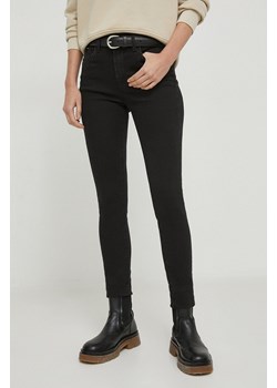 Pepe Jeans jeansy SKINNY JEANS HW SPARKLE damskie kolor czarny PL204606 ze sklepu ANSWEAR.com w kategorii Jeansy damskie - zdjęcie 166203001