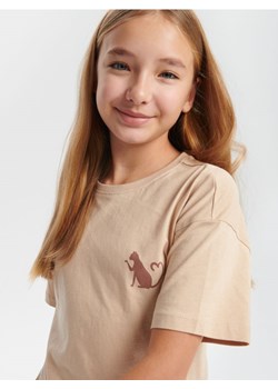 Sinsay - Koszulka - beżowy ze sklepu Sinsay w kategorii Bluzki dziewczęce - zdjęcie 166207471