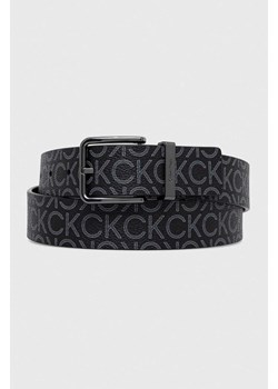 Calvin Klein pasek męski kolor czarny ze sklepu ANSWEAR.com w kategorii Paski męskie - zdjęcie 166211081