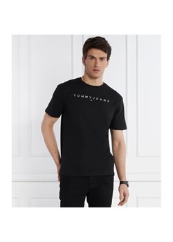 Tommy Jeans T-shirt LINEAR LOGO TEE EXT | Regular Fit ze sklepu Gomez Fashion Store w kategorii T-shirty męskie - zdjęcie 166211774