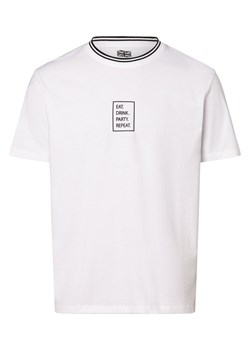 Finshley & Harding London T-shirt męski Mężczyźni Bawełna biały nadruk ze sklepu vangraaf w kategorii T-shirty męskie - zdjęcie 166217694