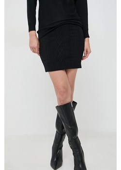 Guess spódnica z domieszką wełny BRIELLE kolor czarny mini ołówkowa W4RD58 Z37L1 ze sklepu ANSWEAR.com w kategorii Spódnice - zdjęcie 166217972
