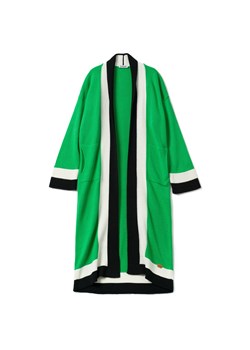 Stylowy, zielony kardigan damski - maxi ze sklepu JK-Collection w kategorii Swetry damskie - zdjęcie 166223583
