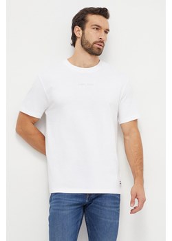 Tommy Jeans t-shirt bawełniany męski kolor biały z aplikacją DM0DM18266 ze sklepu ANSWEAR.com w kategorii T-shirty męskie - zdjęcie 166233514
