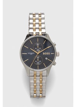 BOSS zegarek męski kolor srebrny ze sklepu ANSWEAR.com w kategorii Zegarki - zdjęcie 166234110