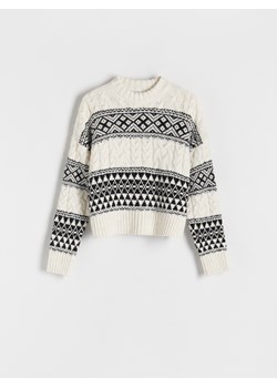 Reserved - Sweter o warkoczowym splocie - wielobarwny ze sklepu Reserved w kategorii Swetry damskie - zdjęcie 166234331