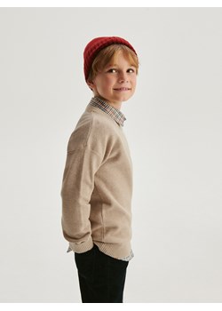Reserved - Strukturalny sweter z bawełną - beżowy ze sklepu Reserved w kategorii Swetry chłopięce - zdjęcie 166238904