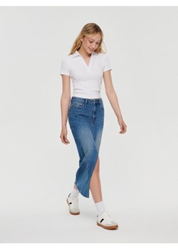 Jeansowa spódnica midi/maxi z wysokim stanem niebieska ze sklepu House w kategorii Spódnice - zdjęcie 166240134