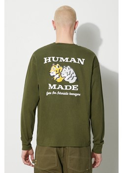 Human Made longsleeve bawełniany Graphic kolor zielony gładki HM26CS004 ze sklepu PRM w kategorii T-shirty męskie - zdjęcie 166245924