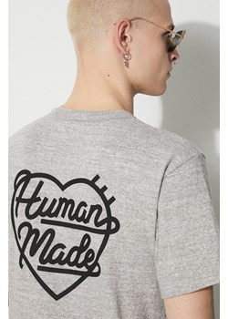 Human Made t-shirt bawełniany Heart Badge męski kolor szary z nadrukiem HM26CS002 ze sklepu PRM w kategorii T-shirty męskie - zdjęcie 166245980