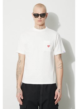 Human Made t-shirt bawełniany Pocket męski kolor biały gładki HM26CS003 ze sklepu PRM w kategorii T-shirty męskie - zdjęcie 166245984