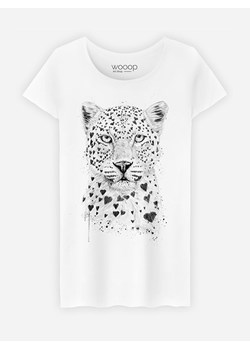 WOOOP Koszulka &quot;Lovely Leopard&quot; w kolorze białym ze sklepu Limango Polska w kategorii Bluzki damskie - zdjęcie 166247352