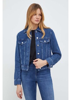 Karl Lagerfeld kurtka jeansowa damska kolor niebieski przejściowa ze sklepu ANSWEAR.com w kategorii Kurtki damskie - zdjęcie 166249080