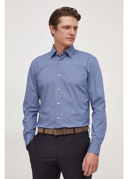 BOSS koszula męska kolor niebieski slim z kołnierzykiem klasycznym ze sklepu ANSWEAR.com w kategorii Koszule męskie - zdjęcie 166249691