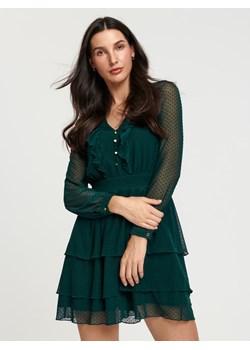 Sinsay - Sukienka z falbaną - zielony ze sklepu Sinsay w kategorii Sukienki - zdjęcie 166258034