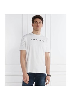 Tommy Jeans T-shirt LINEAR LOGO TEE EXT | Regular Fit ze sklepu Gomez Fashion Store w kategorii T-shirty męskie - zdjęcie 166261700