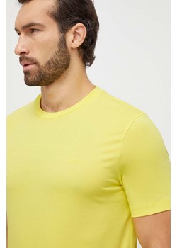 BOSS t-shirt bawełniany kolor żółty 50468347 ze sklepu ANSWEAR.com w kategorii T-shirty męskie - zdjęcie 166267122
