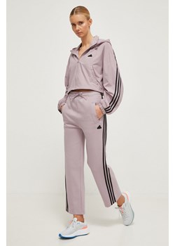 adidas kurtka damska kolor fioletowy przejściowa ze sklepu ANSWEAR.com w kategorii Kurtki damskie - zdjęcie 166267230