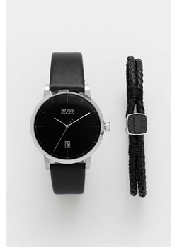 BOSS zegarek 1570145 męski kolor czarny ze sklepu ANSWEAR.com w kategorii Zegarki - zdjęcie 166271784