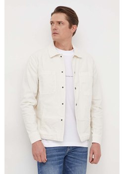 Pepe Jeans kurtka koszulowa kolor beżowy przejściowa ze sklepu ANSWEAR.com w kategorii Kurtki męskie - zdjęcie 166272174