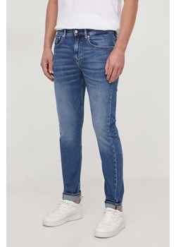 Calvin Klein Jeans jeansy męskie kolor granatowy ze sklepu ANSWEAR.com w kategorii Jeansy męskie - zdjęcie 166272272