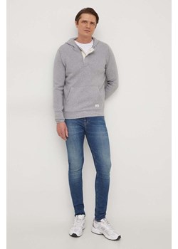 Pepe Jeans sweter z domieszką wełny MAURICE męski kolor szary lekki PM702406 ze sklepu ANSWEAR.com w kategorii Swetry męskie - zdjęcie 166272341
