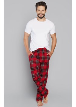 Spodnie piżamowe męskie długiew kratę Narwik, Kolor czerwony-kratka, Rozmiar XL, Italian Fashion ze sklepu Primodo w kategorii Piżamy męskie - zdjęcie 166276741