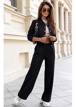 Spodnie z prostymi nogawkami w kant Jinny T30, Kolor czarny, Rozmiar M/L, Ivon ze sklepu Primodo w kategorii Spodnie damskie - zdjęcie 166276771