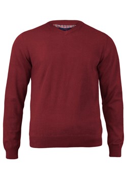 Męski Klasyczny Sweter w Serek (V-Neck) - Głęboka Czerwień SWADGAW23redbordoV ze sklepu JegoSzafa.pl w kategorii Swetry męskie - zdjęcie 166278810