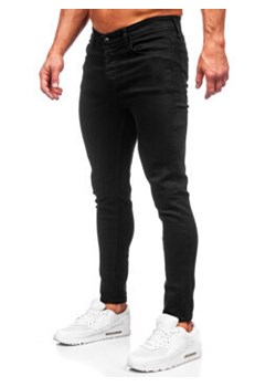Czarne spodnie jeansowe męskie regular fit Denley 6094 ze sklepu Denley w kategorii Jeansy męskie - zdjęcie 166279253