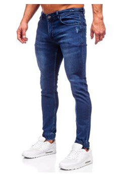 Granatowe spodnie jeansowe męskie regular fit Denley 1969 ze sklepu Denley w kategorii Jeansy męskie - zdjęcie 166279263