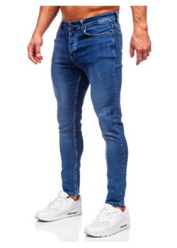 Granatowe spodnie jeansowe męskie regular fit Denley 6083 ze sklepu Denley w kategorii Jeansy męskie - zdjęcie 166279272