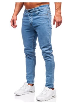 Niebieskie spodnie jeansowe męskie regular fit Denley 6211 ze sklepu Denley w kategorii Jeansy męskie - zdjęcie 166279274