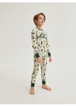 Reserved - Świąteczna piżama Grinch - biały ze sklepu Reserved w kategorii Piżamy dziecięce - zdjęcie 166280160