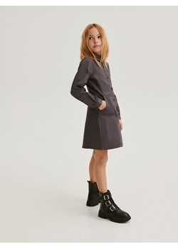 Reserved - Bawełniana sukienka - ciemnoszary ze sklepu Reserved w kategorii Sukienki dziewczęce - zdjęcie 166280280