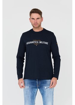 AERONAUTICA MILITARE Granatowy longsleeve A.O.C., Wybierz rozmiar XXL ze sklepu outfit.pl w kategorii T-shirty męskie - zdjęcie 166281941