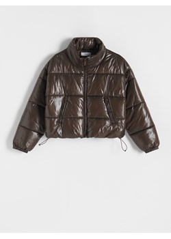 Reserved - Pikowana kurtka - ciemnobrązowy ze sklepu Reserved w kategorii Kurtki damskie - zdjęcie 166285692
