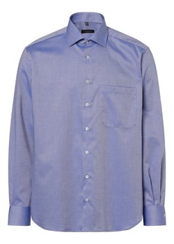 Eterna Comfort Fit Koszula męska Mężczyźni Comfort Fit Bawełna niebieski wypukły wzór tkaniny ze sklepu vangraaf w kategorii Koszule męskie - zdjęcie 166285874