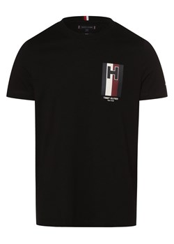 Tommy Hilfiger T-shirt męski Mężczyźni Bawełna czarny jednolity ze sklepu vangraaf w kategorii T-shirty męskie - zdjęcie 166285883