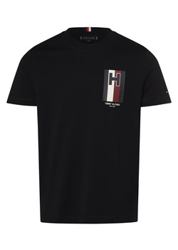 Tommy Hilfiger T-shirt męski Mężczyźni Bawełna granatowy jednolity ze sklepu vangraaf w kategorii T-shirty męskie - zdjęcie 166285884