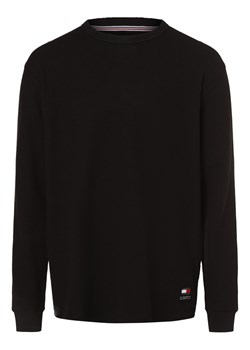 Tommy Jeans Męska koszulka z długim rękawem Mężczyźni Bawełna czarny jednolity ze sklepu vangraaf w kategorii T-shirty męskie - zdjęcie 166285894